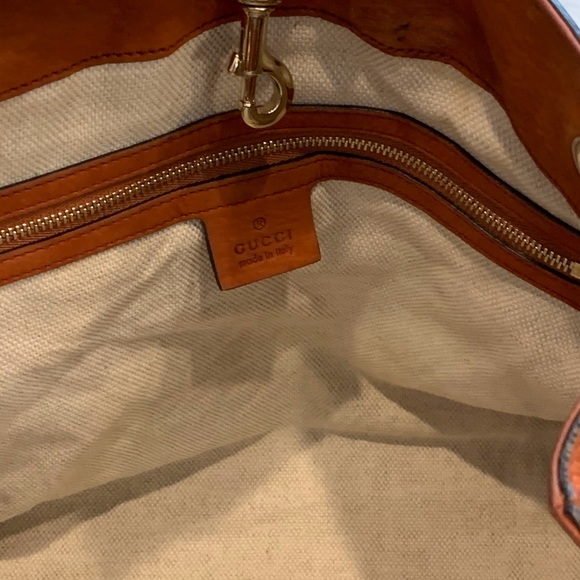 GUCCI SOHO NUBUCK RUST ORANGE CHAIN SHOULDER BAG - Picture 6 of 16